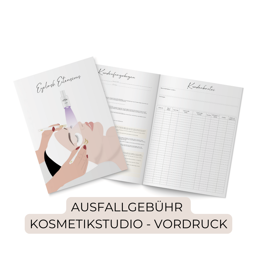 Ausfallgebühr Kosmetikstudio - Vordruck - CFB Cosmetics