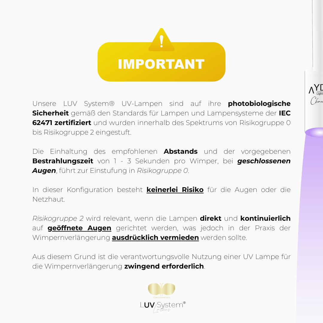 UV Lash System: Sicher und getestet - CFB Cosmetics