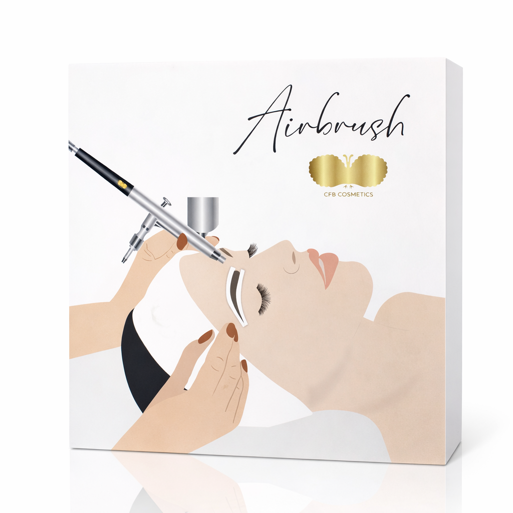 Aparato para cejas con aerógrafo y compresor de corriente continua para aplicaciones profesionales CFB Cosmetics®