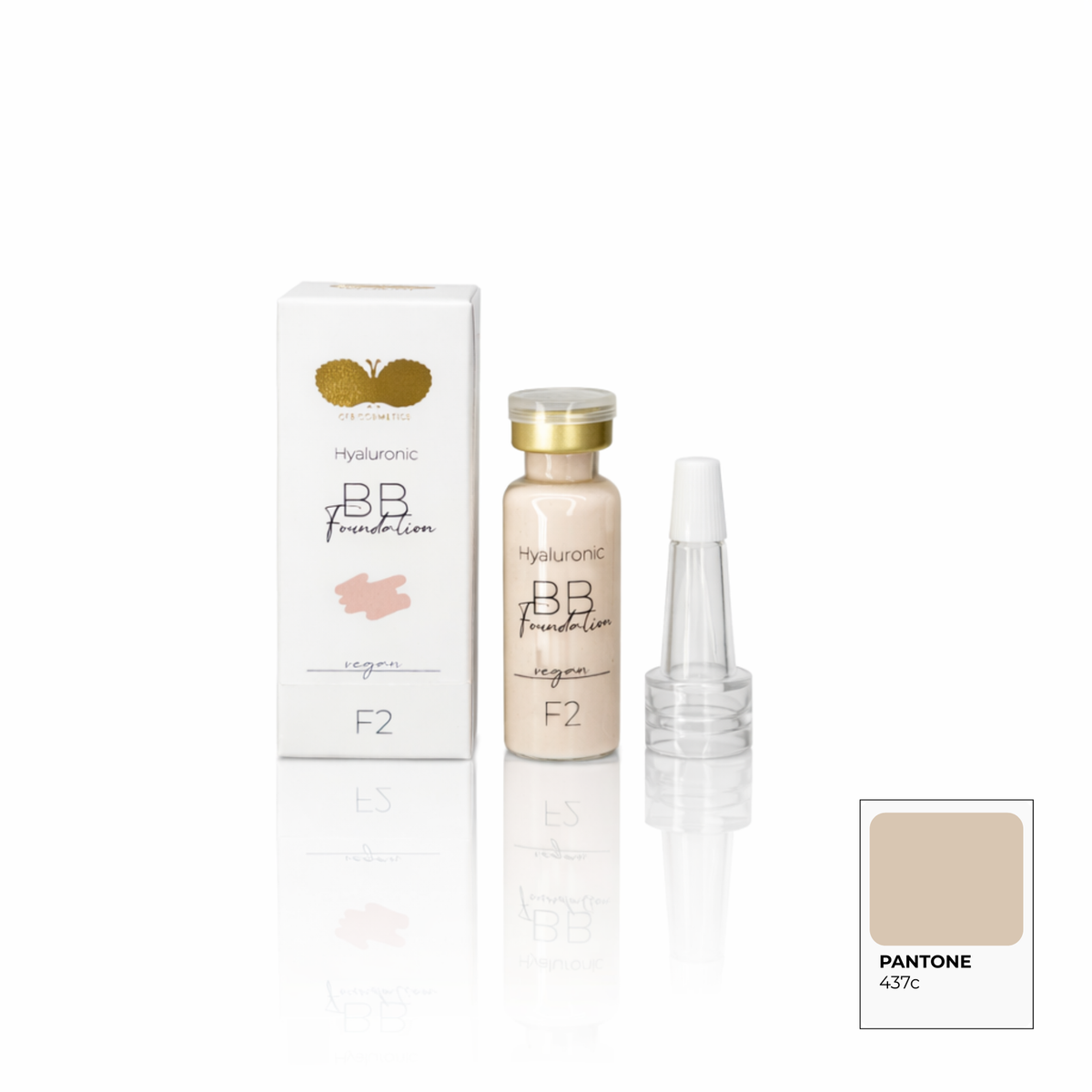 BB Glow Foundation met hyaluronzuur - kleur F2 - set van 5 plus 1 gratis - CFB Cosmetics®