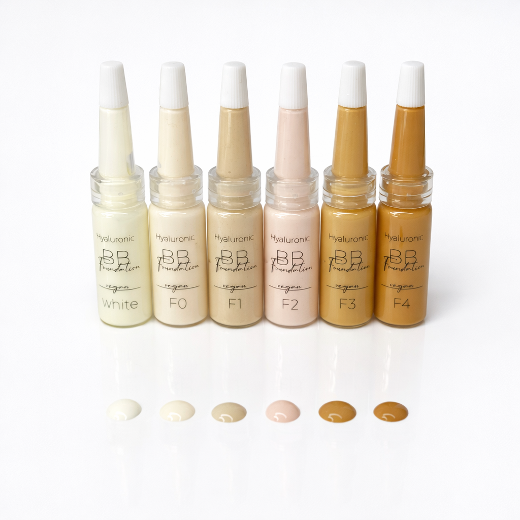 Base de maquillaje BB Glow con ácido hialurónico - Tono F2 - Pack de 5 más 1 gratis - CFB Cosmetics®