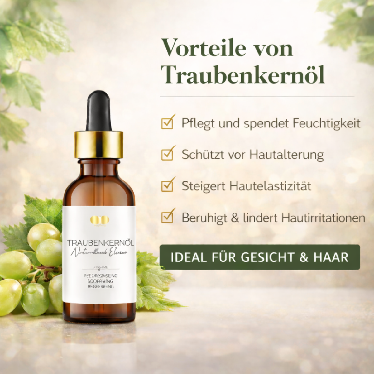 Traubenkernöl nach Microneedling und Plasma Pen - Pflegeöl CFB Cosmetics®