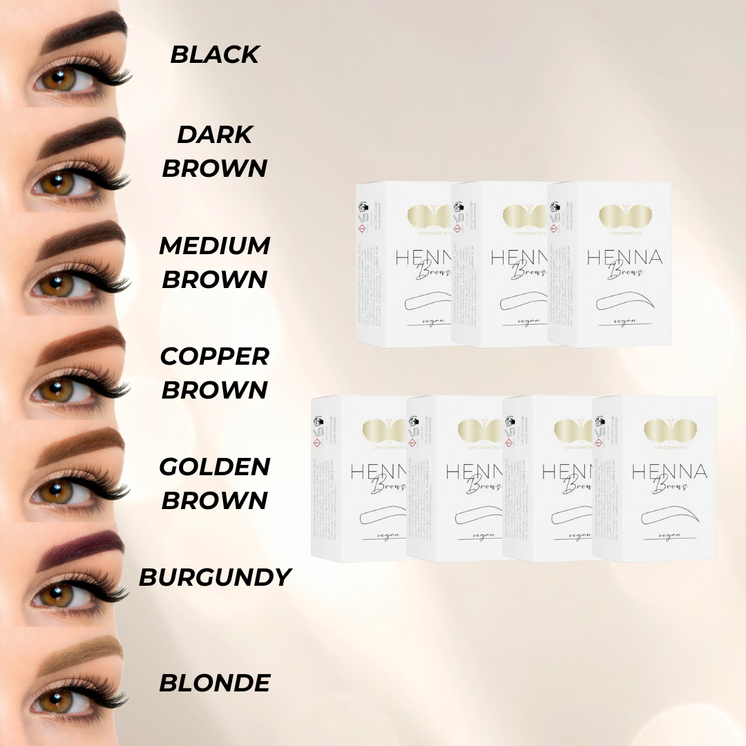 Henna Brows Farbset | 7 Farbtöne | BrowCom® | CFB Cosmetics®