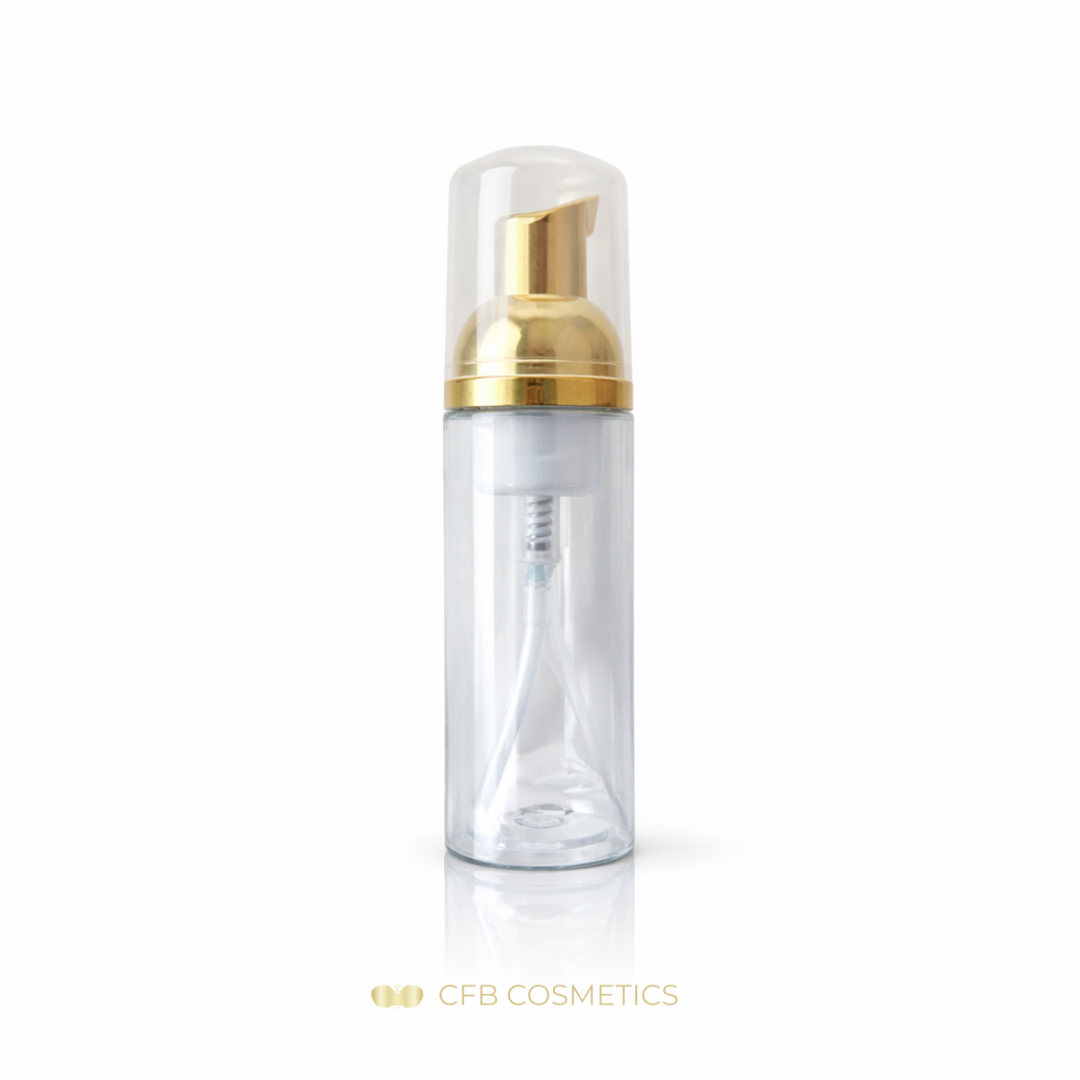 Pumpspender Leerflasche 60 ml für Wimpernshampoo transparent wiederverwendbar CFB Cosmetics®