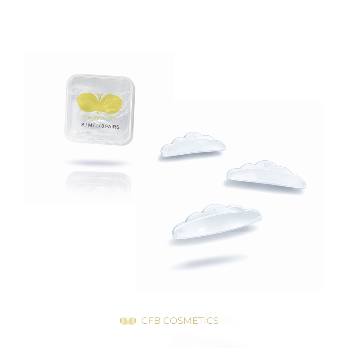 Silikonpads für Lash Lifting | 3 Paar S, M & L | selbstklebend | CFB Cosmetics®