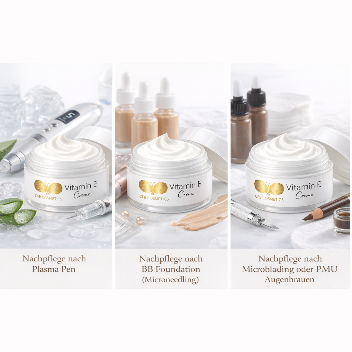 Vitamin E Creme Nachpflege Plasma Pen Microneedling Microblading PMU CFB Cosmetics®