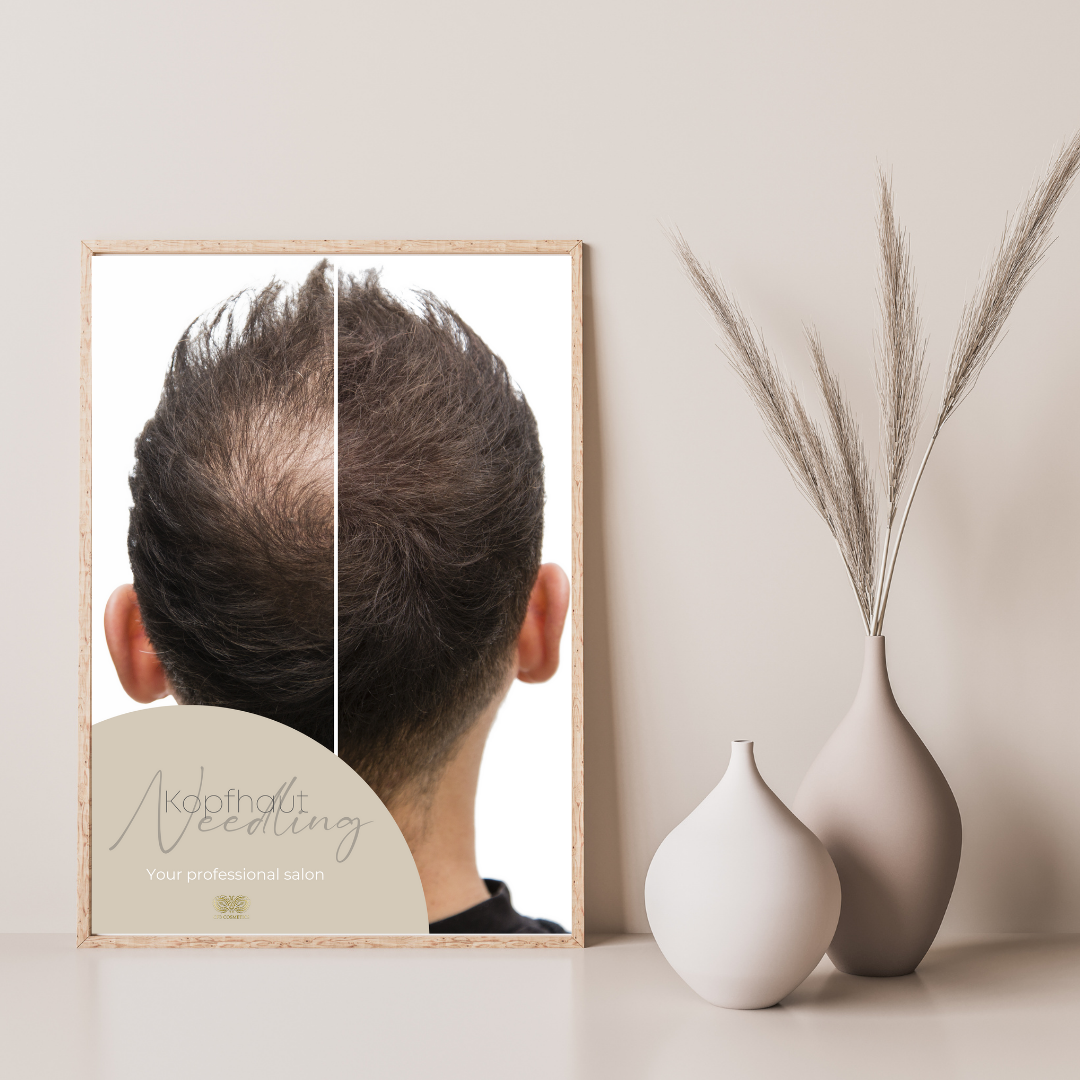 Poster Kopfhaut Needling Microneedling DIN A1 Studio Poster CFB Cosmetics®