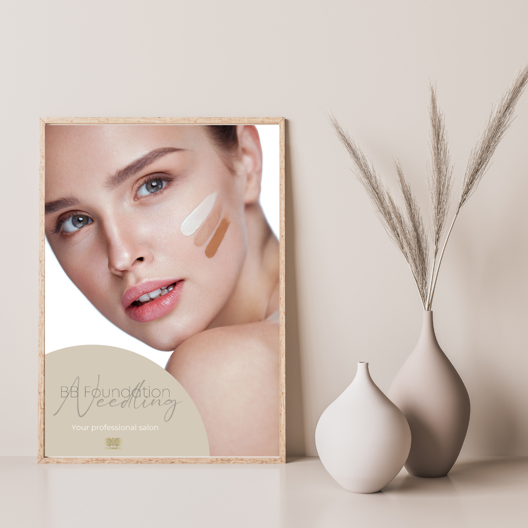 Poster Microneedling BB Foundation Glow DIN A1 Studio Poster CFB Cosmetics®