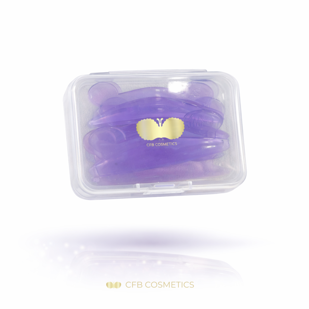 Silikonische pads voor wimperlifting | paars | zelfklevend | CFB Cosmetics®