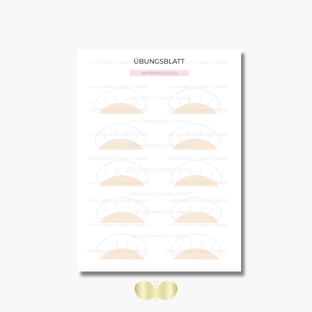 Übungsblatt Wimpernverlängerung | Wimpernstudiobedarf | Digital | CFB Cosmetics®