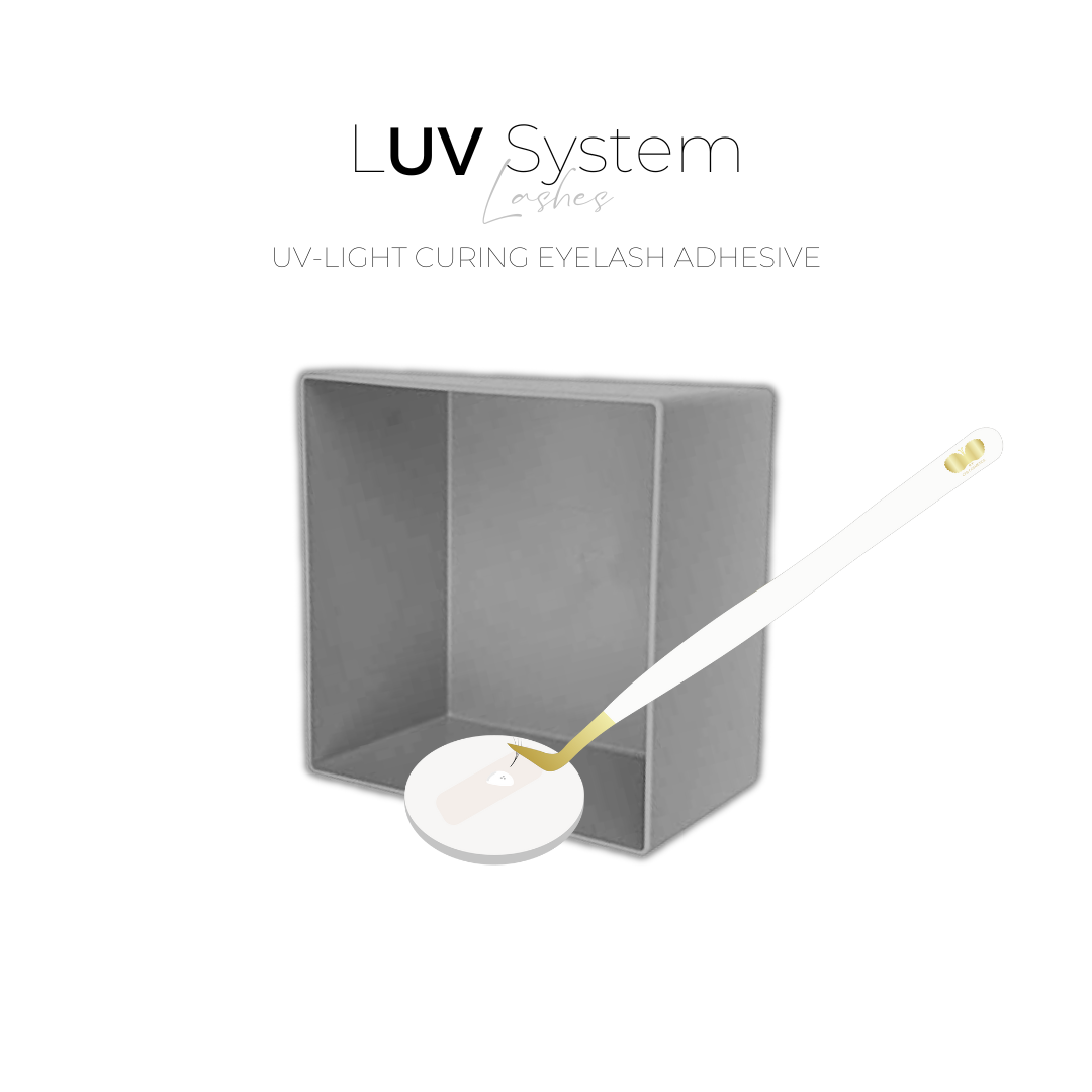 Recipiente protector para pegamento UV – LUV System® | Protección para el pegamento UV para pestañas