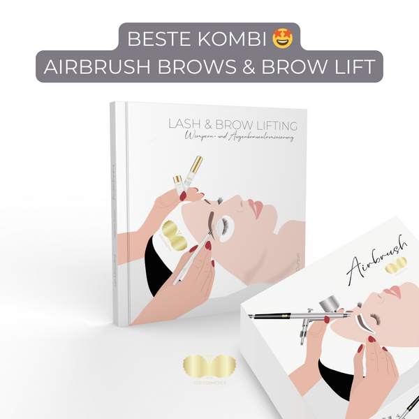 Kombination Airbrush Hybrid Brows und Augenbrauenlaminierung