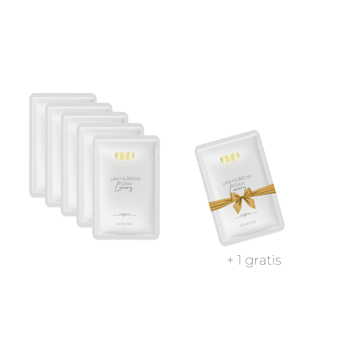 Champú concentrado para pestañas, pack de 5 + 1 gratis | Espuma concentrada para pestañas y cejas