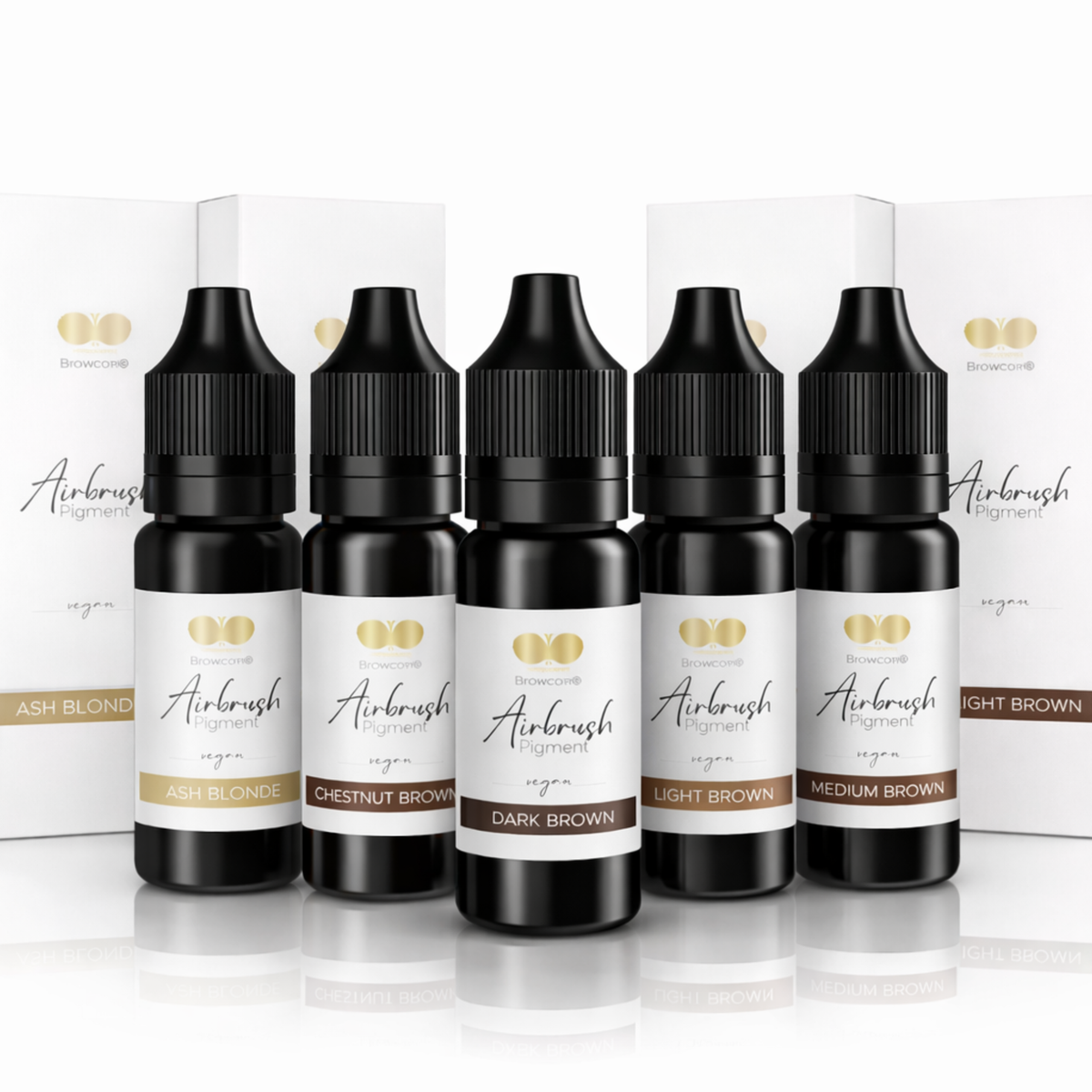 Airbrush Pigment Set für Augenbrauen 5 Farbtöne CFB Cosmetics®