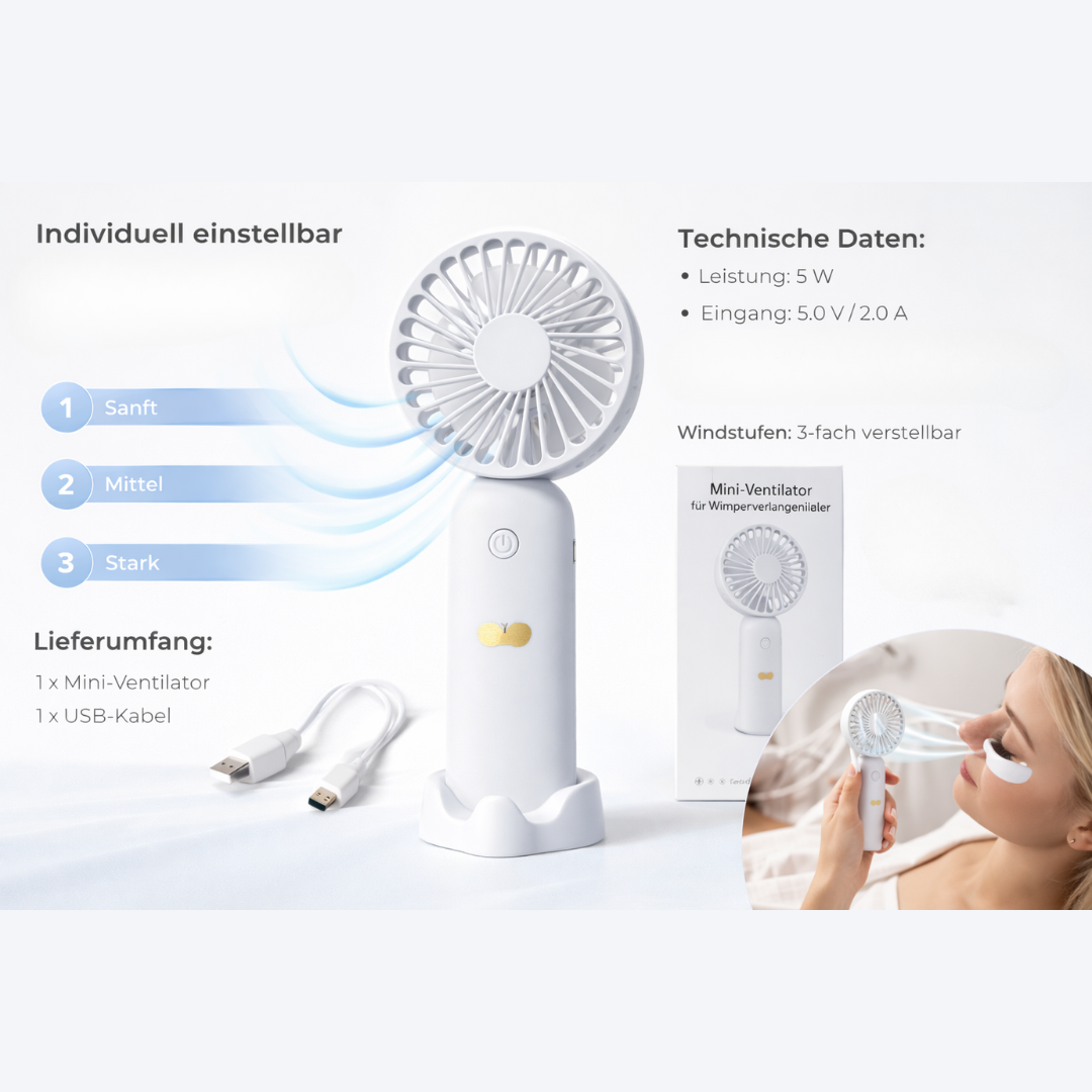 Mini ventilador | Lash Fan para extensiones de pestañas - CFB Cosmetics®