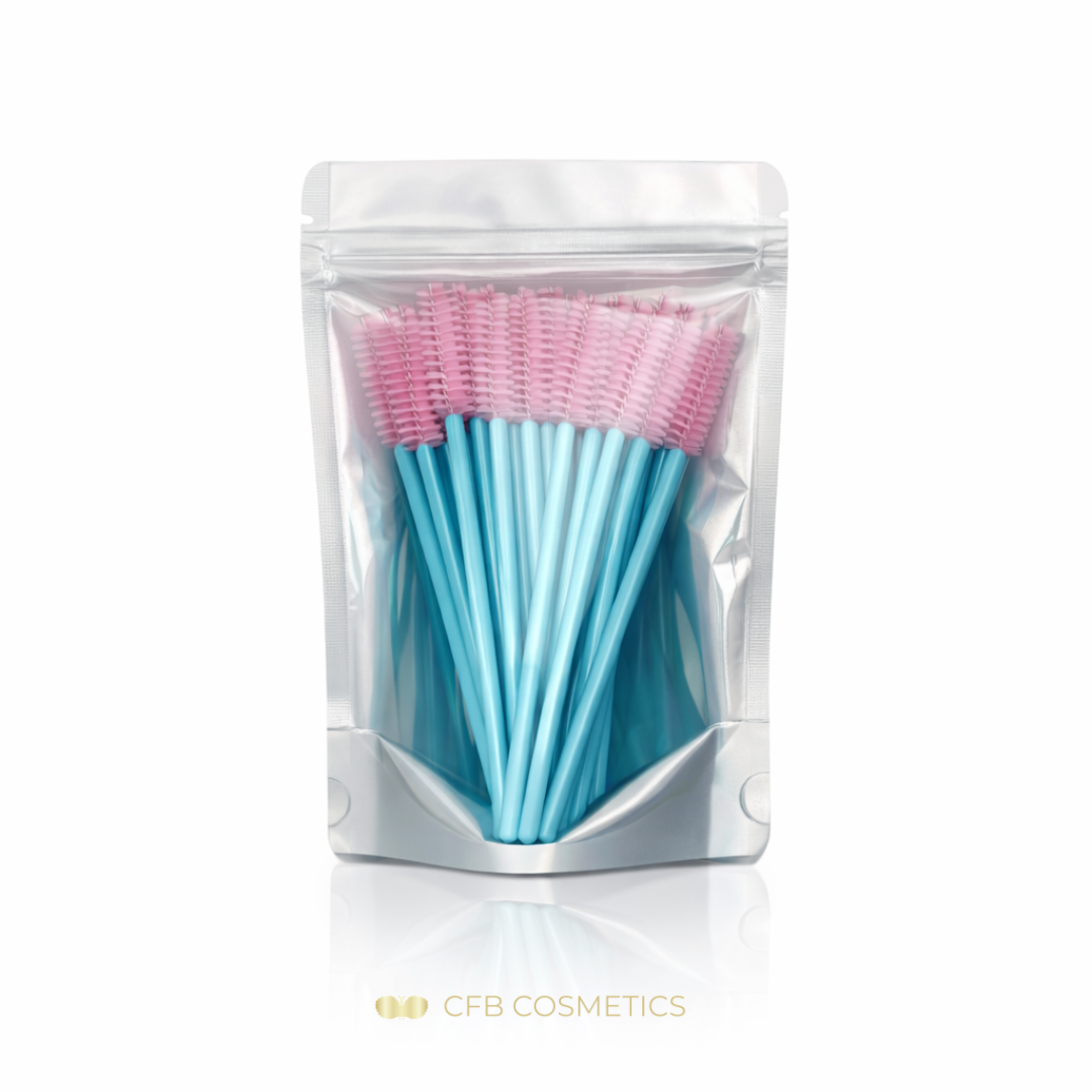 Mascara Bürsten Kunststoff - 25 Stück | CFB Cosmetics® – 140türkis.1
