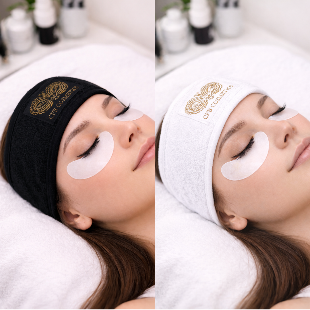 Kosmetik Stirnband aus Frottee für Beauty-Behandlungen | Schwarz oder Weiß | CFB Cosmetics®