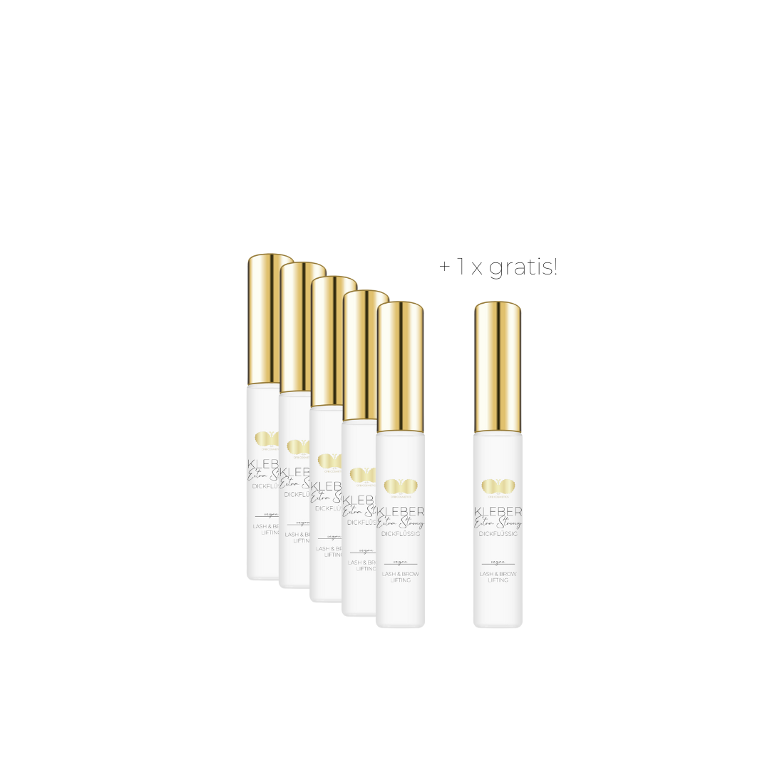 5er Set Lash Lifting Kleber + 1 gratis EXTRA STRONG dickflüssig 5 ml CFB Cosmetics®