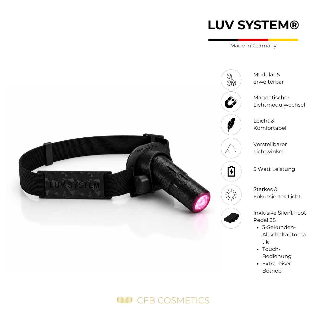 LUV System® Kopflampe Modular UV LED – Rosa #Farbe_Rosa