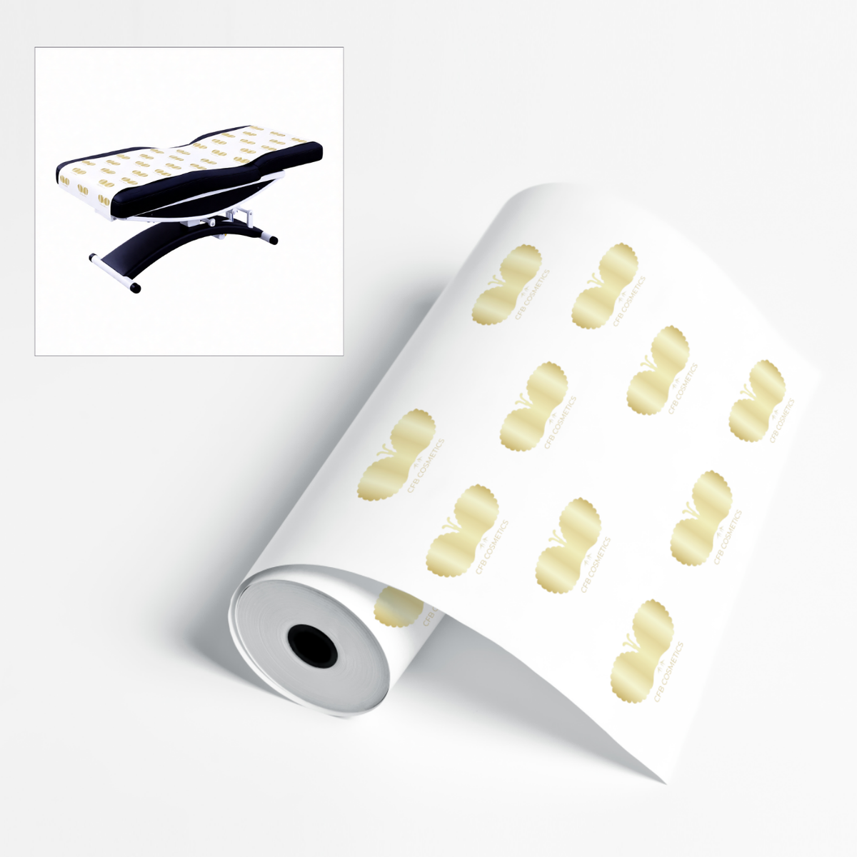 Medizinische Auflage für Kosmetikliege wasserabweisend 3-lagig 60 x 400 cm CFB Cosmetics®