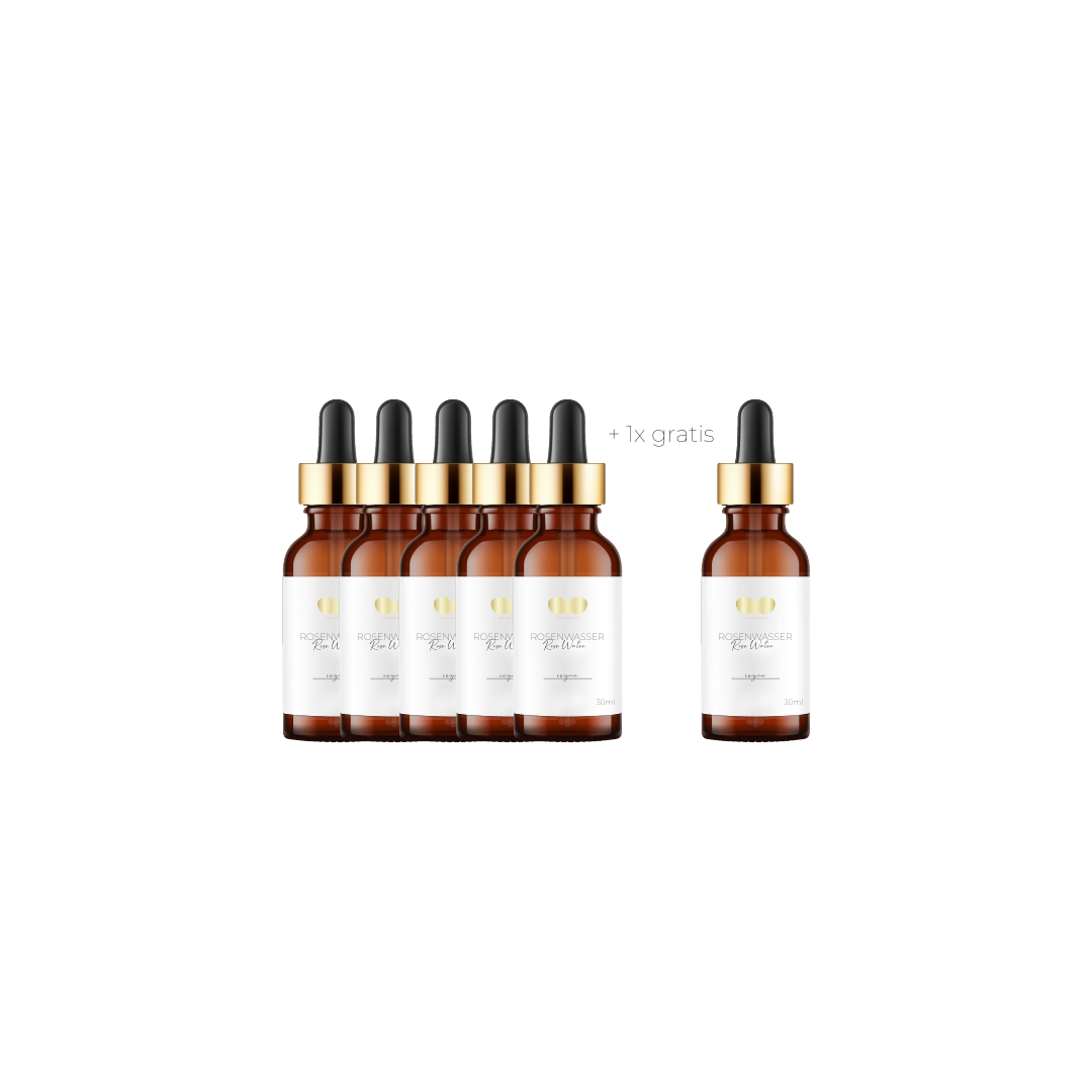 5er Set Rosenwasser 30ml + 1 gratis