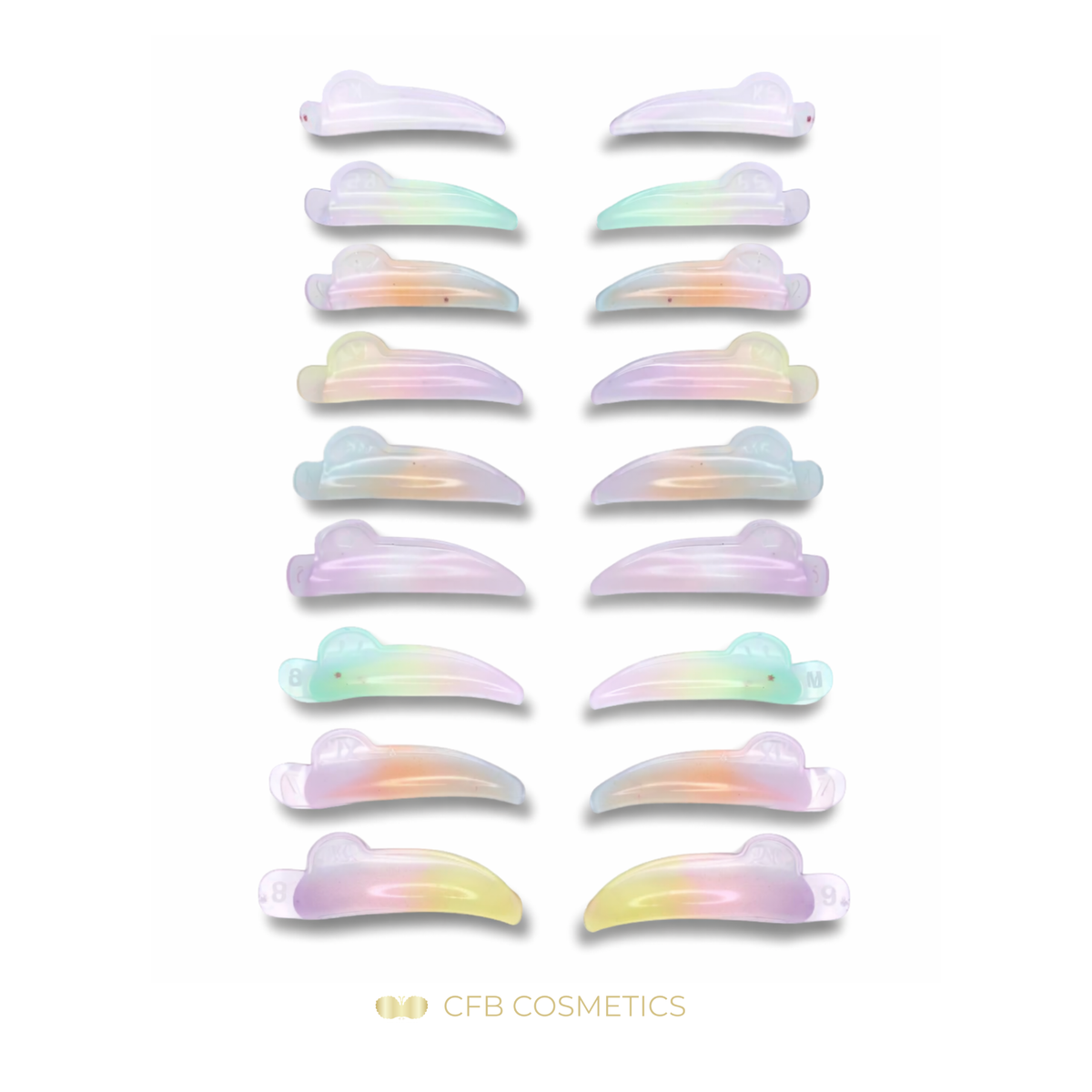Lash Lifting Silicone Pads | Rainbow | Dolly Curl | Self-Adhesive