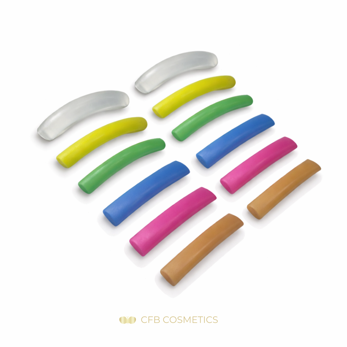 Almohadillas de silicona para lifting de pestañas | de colores | 6 pares | CFB Cosmetics®