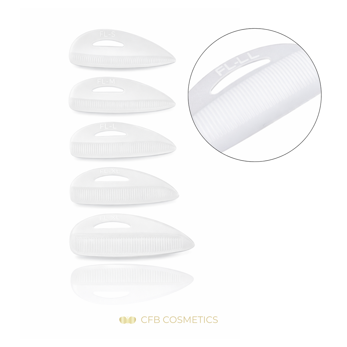 Lash Lifting Silikonpads mit Rillen – Präzise Wimpernausrichtung SS–LL | CFB Cosmetics®