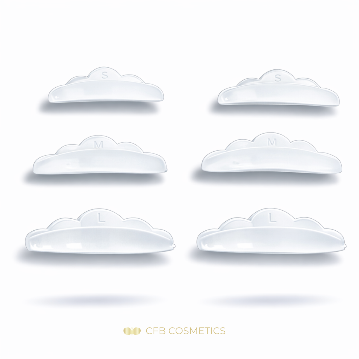 Silikonpads für Lash Lifting | 3 Paar S, M & L | selbstklebend | CFB Cosmetics®