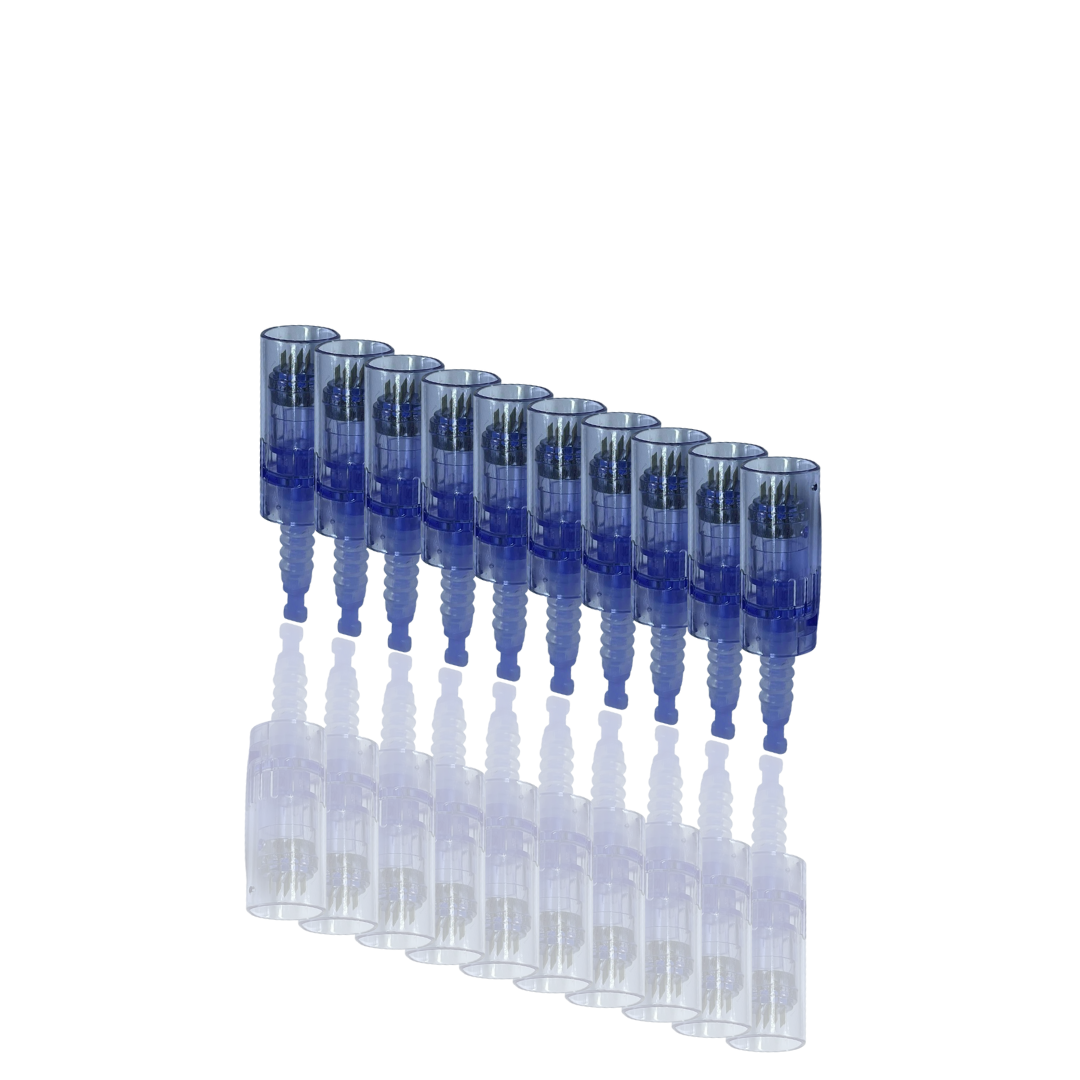 Agujas de microagujas, 36 unidades, azules, para pluma de microagujas, estériles - CFB Cosmetics®