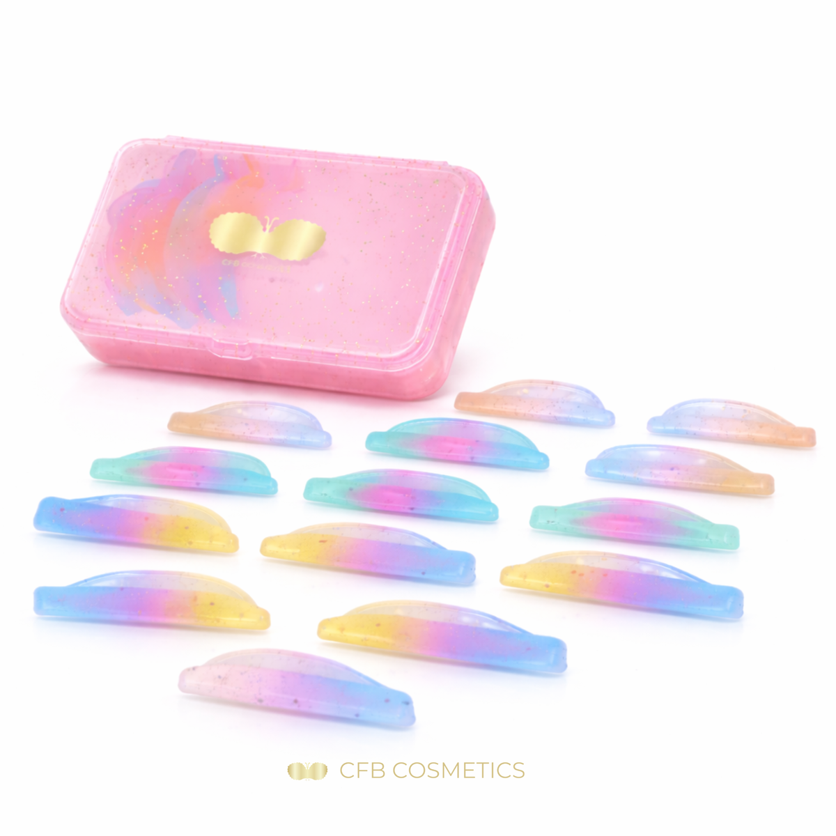 Lash Lifting Silikonpads | Glitter Rainbow | selbstklebend