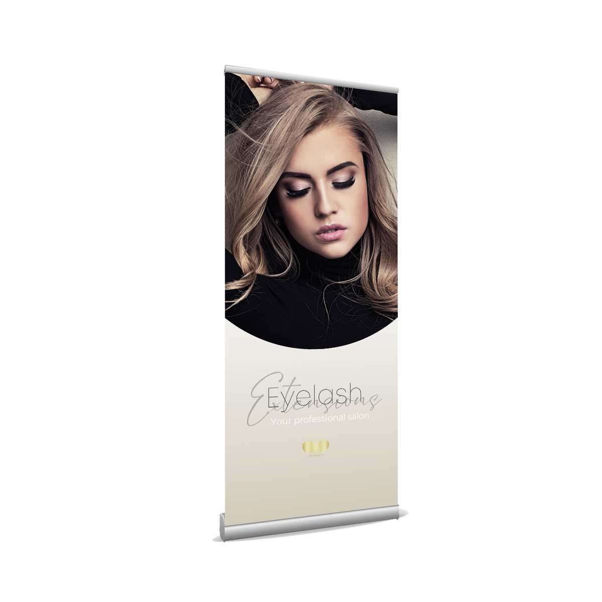 Roll up Banner Wimpern Extensions 85 x 200 cm Studio Banner CFB Cosmetics®