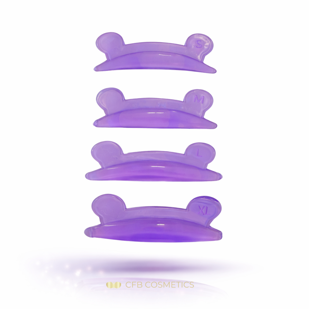 Almohadillas de silicona para lifting de pestañas | moradas | autoadhesivas | CFB Cosmetics®