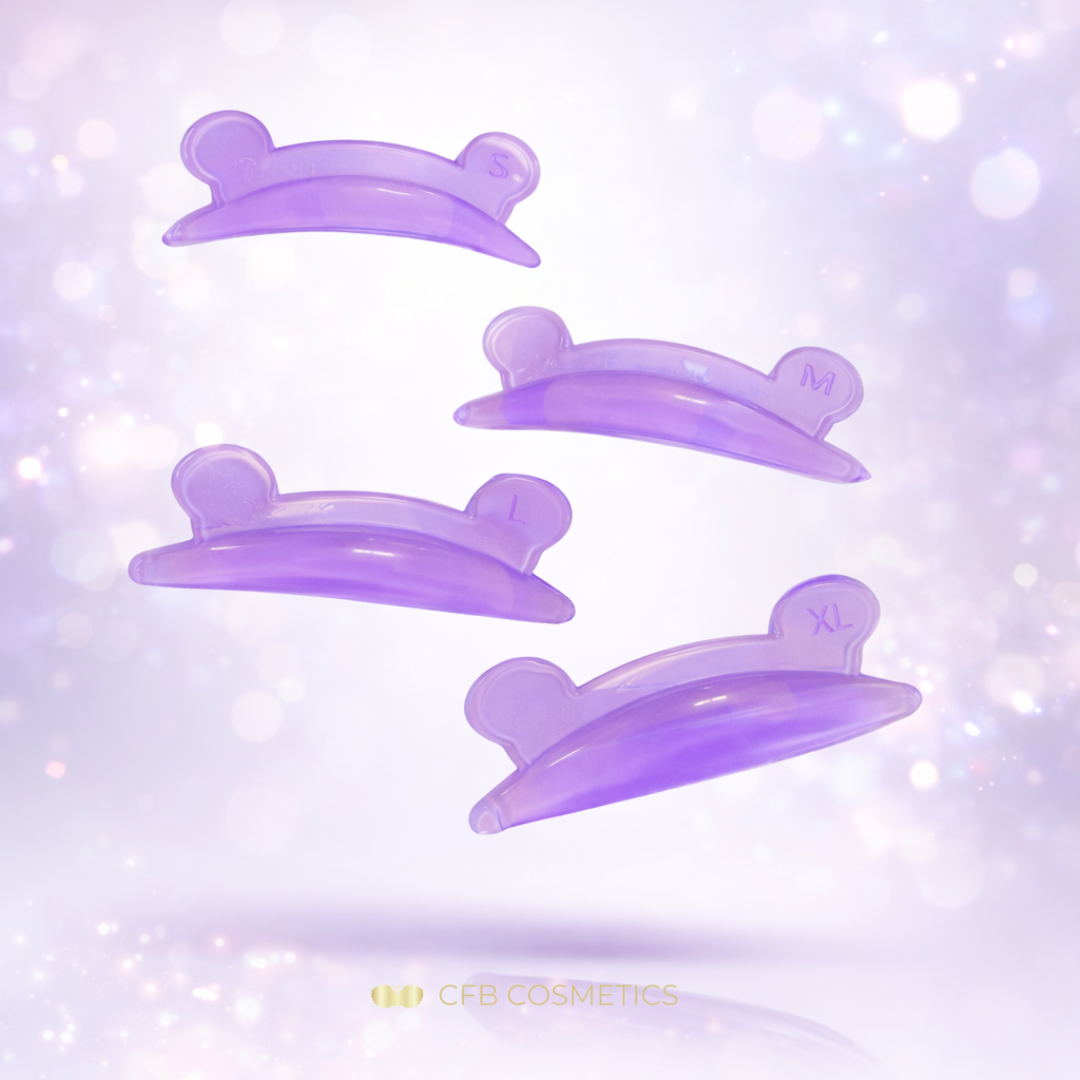 Almohadillas de silicona para lifting de pestañas | moradas | autoadhesivas | CFB Cosmetics®