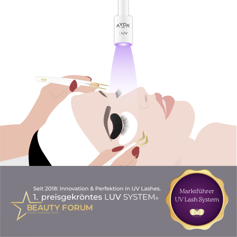 LUV System UV Wimpernverlaengerung
