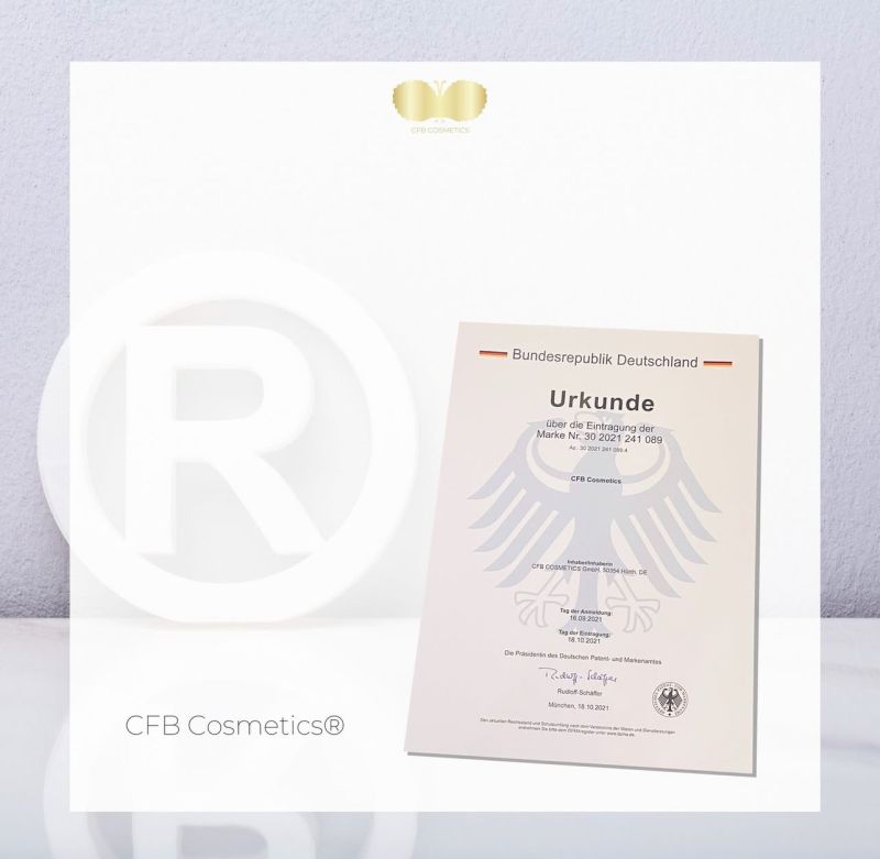 Eingetragene Marken von CFB Cosmetics