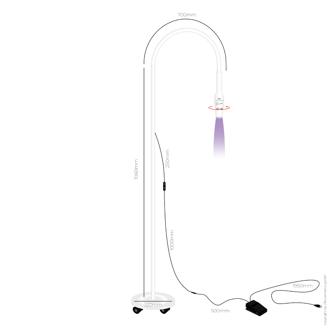 Lámpara UV para extensiones de pestañas | PRO MAXX | 6 vatios | La mejor lámpara UV | LUV System®