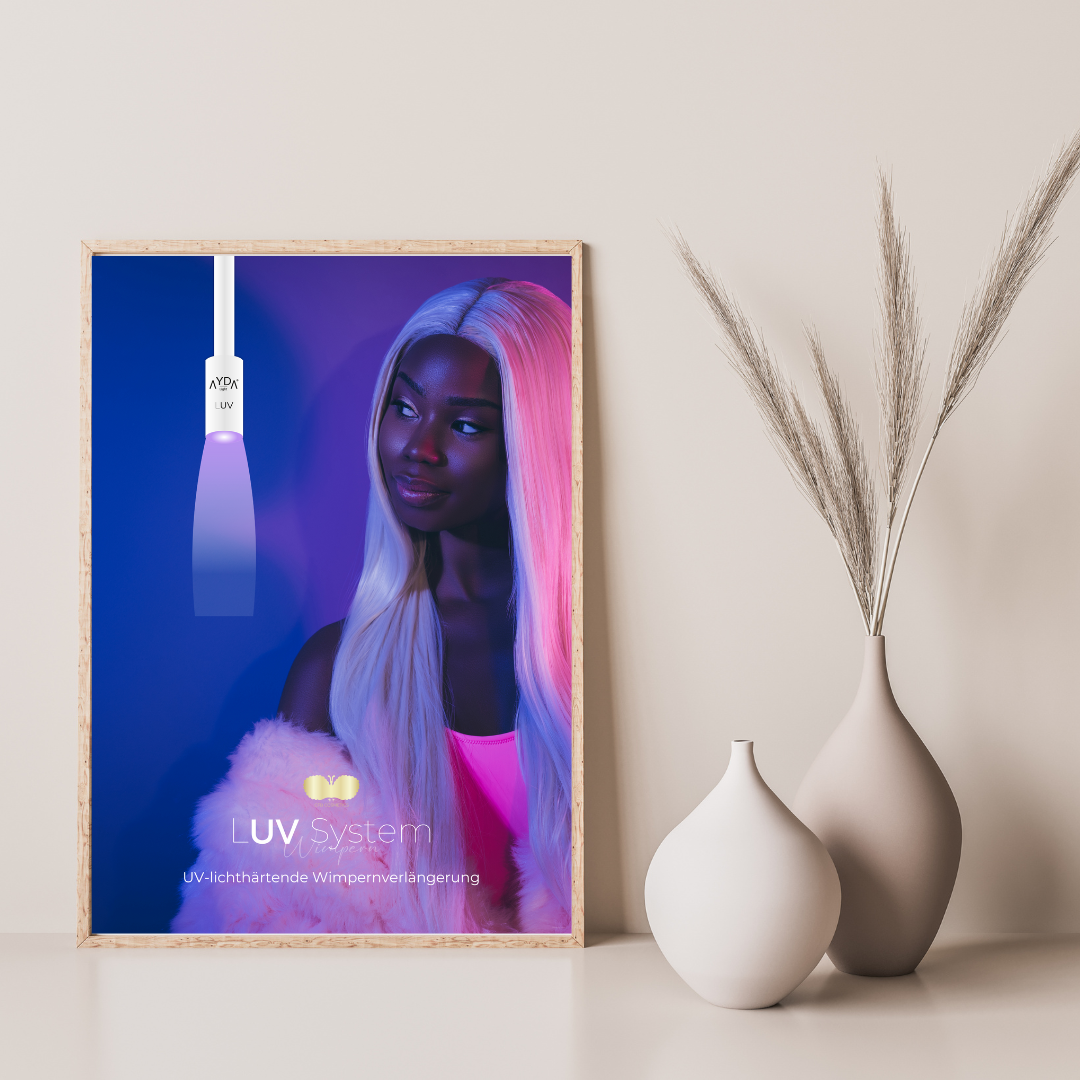 Poster | UV Wimpernverlängerung | lila