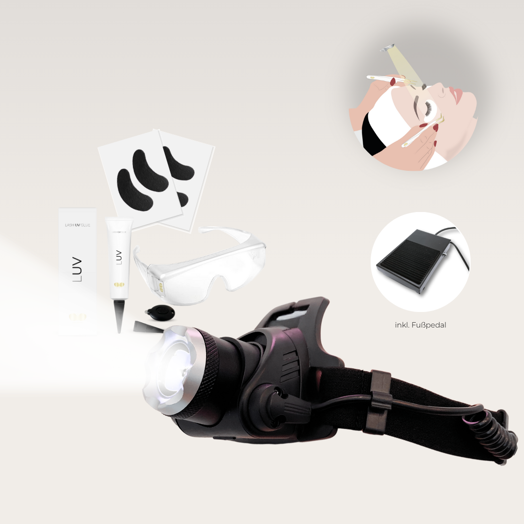 UV LED headlamp with white UV light | Set UV LED headlamp with white UV light | Set