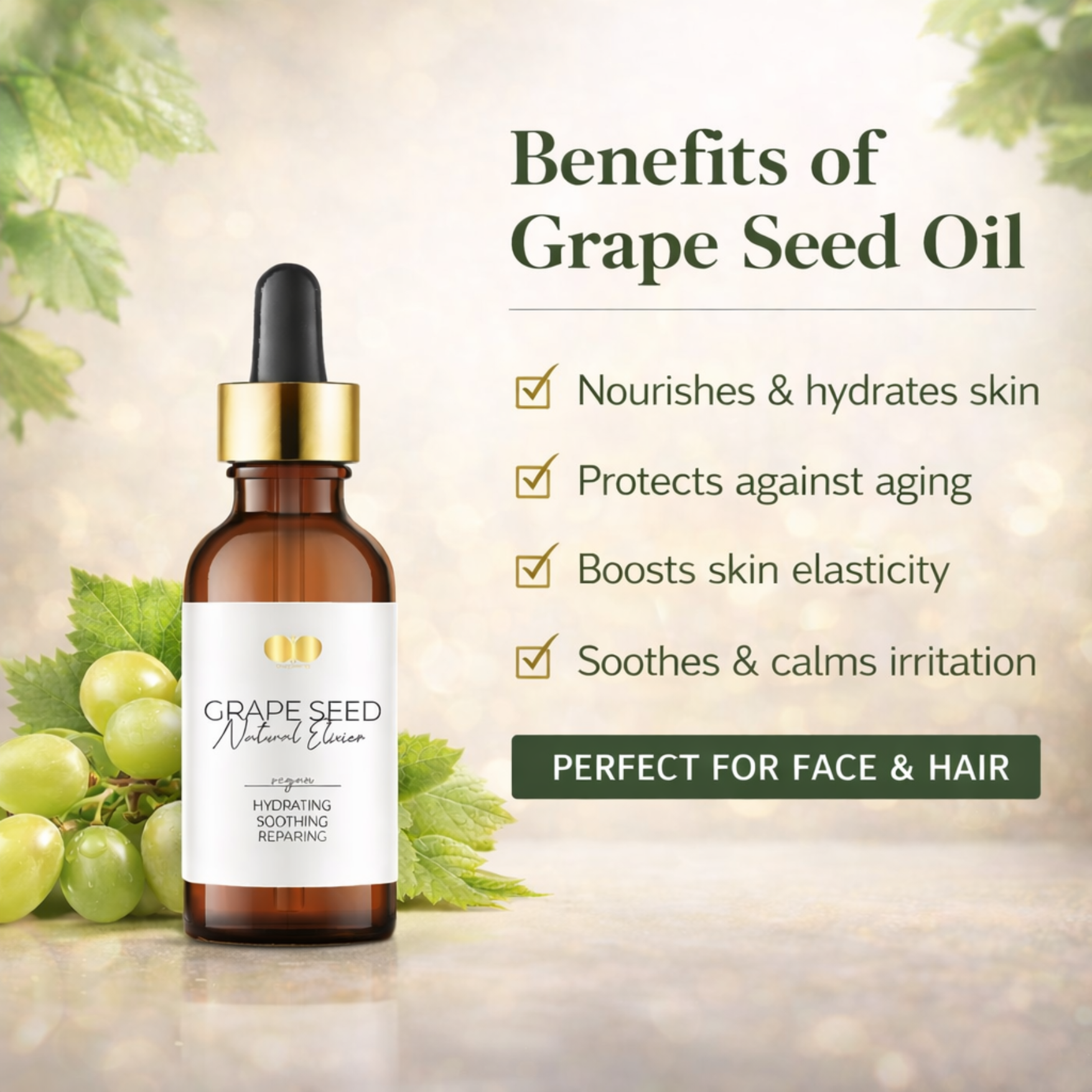 Traubenkernöl nach Microneedling und Plasma Pen - Pflegeöl CFB Cosmetics®