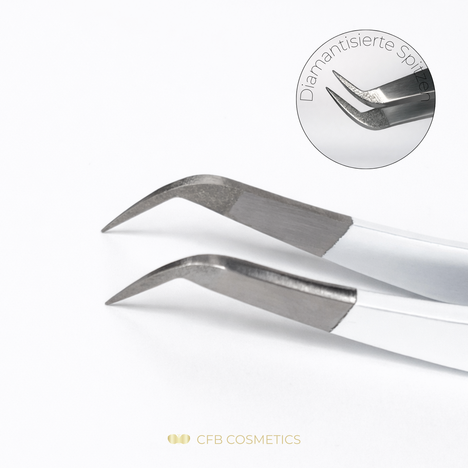 Luxury Diamond Tweezers No 8 Fine Eyelash Extension Volume Technique CFB Cosmetics®