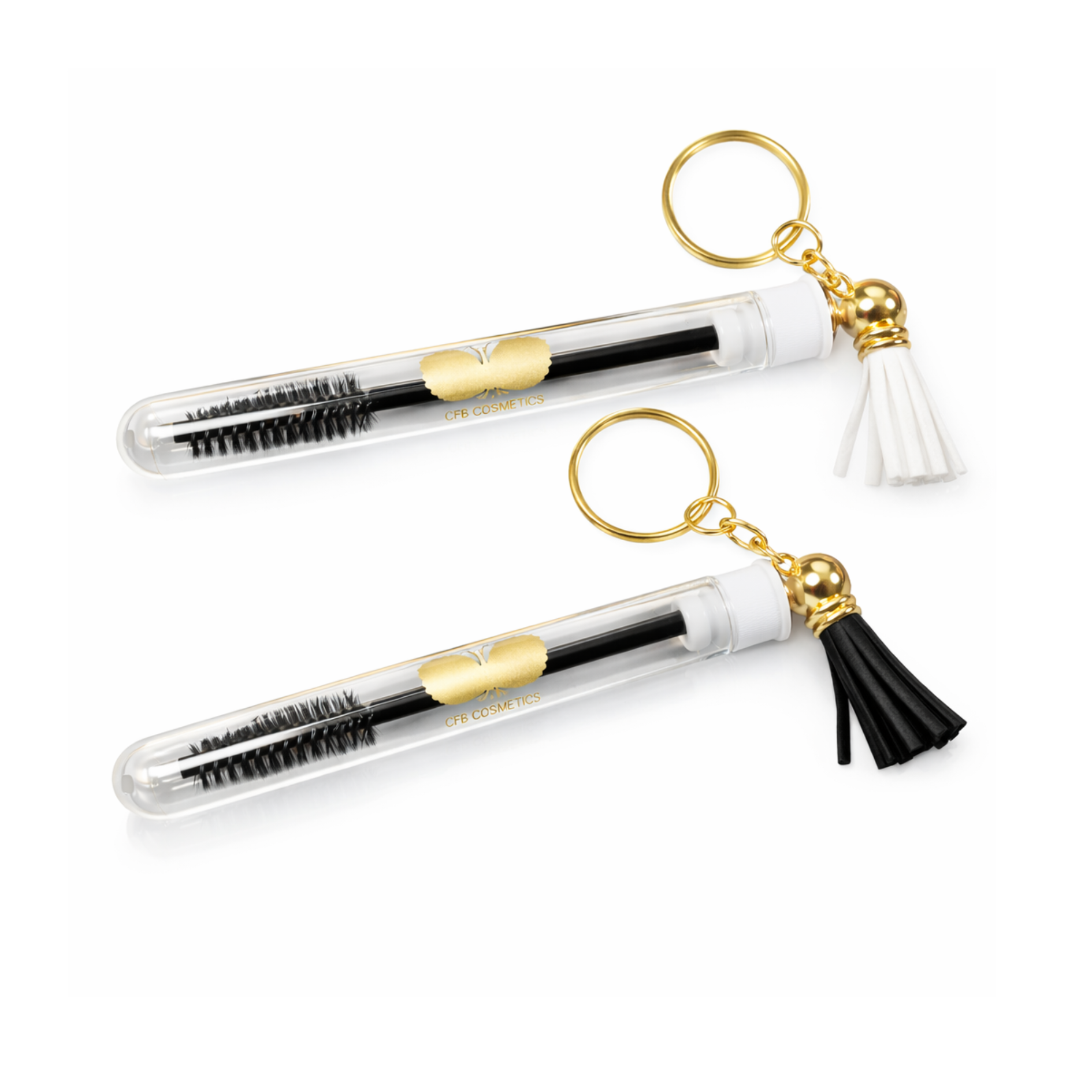 Mascara brush | with protective cap | key ring