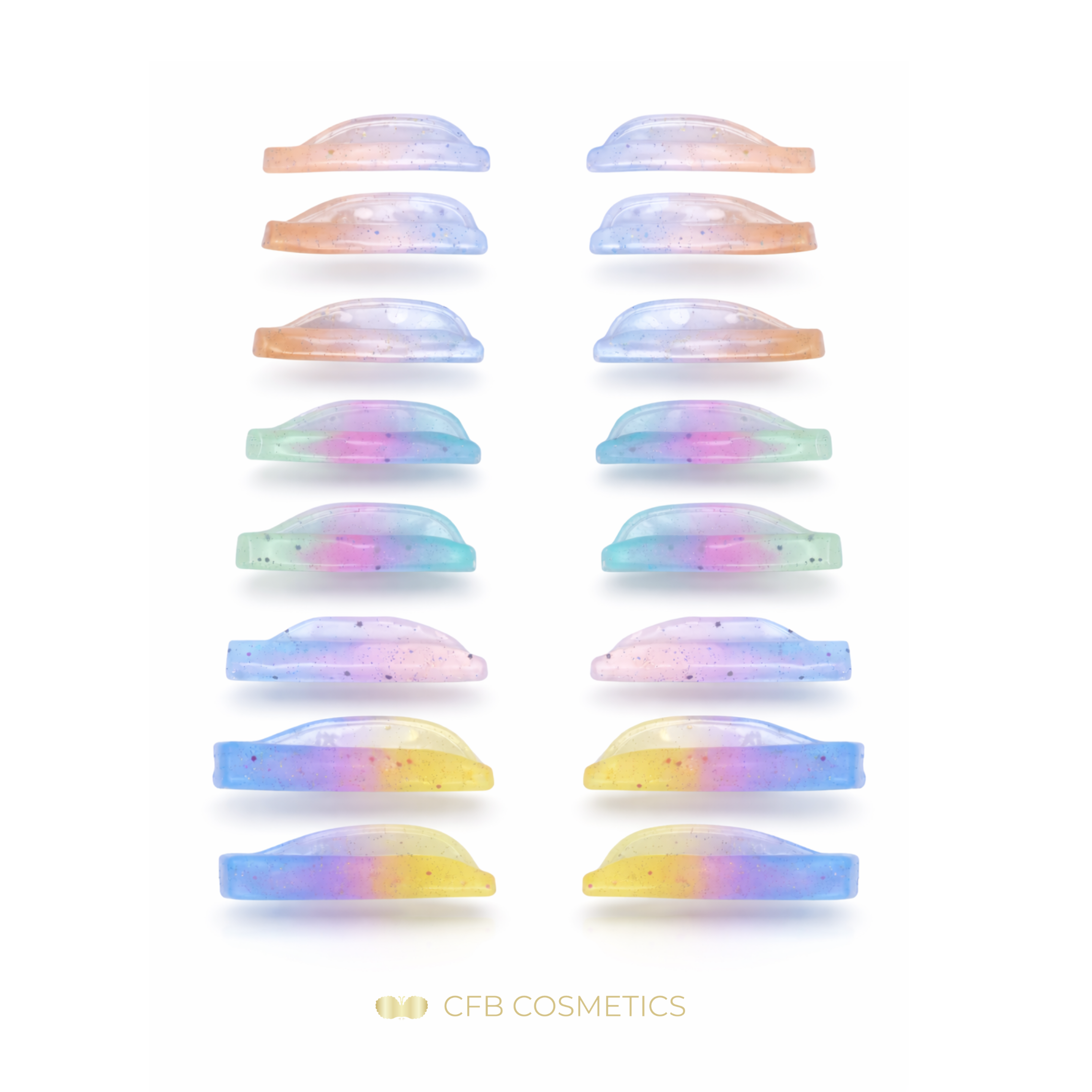 Lash Lifting Silikonpads | Glitter Rainbow | selbstklebend