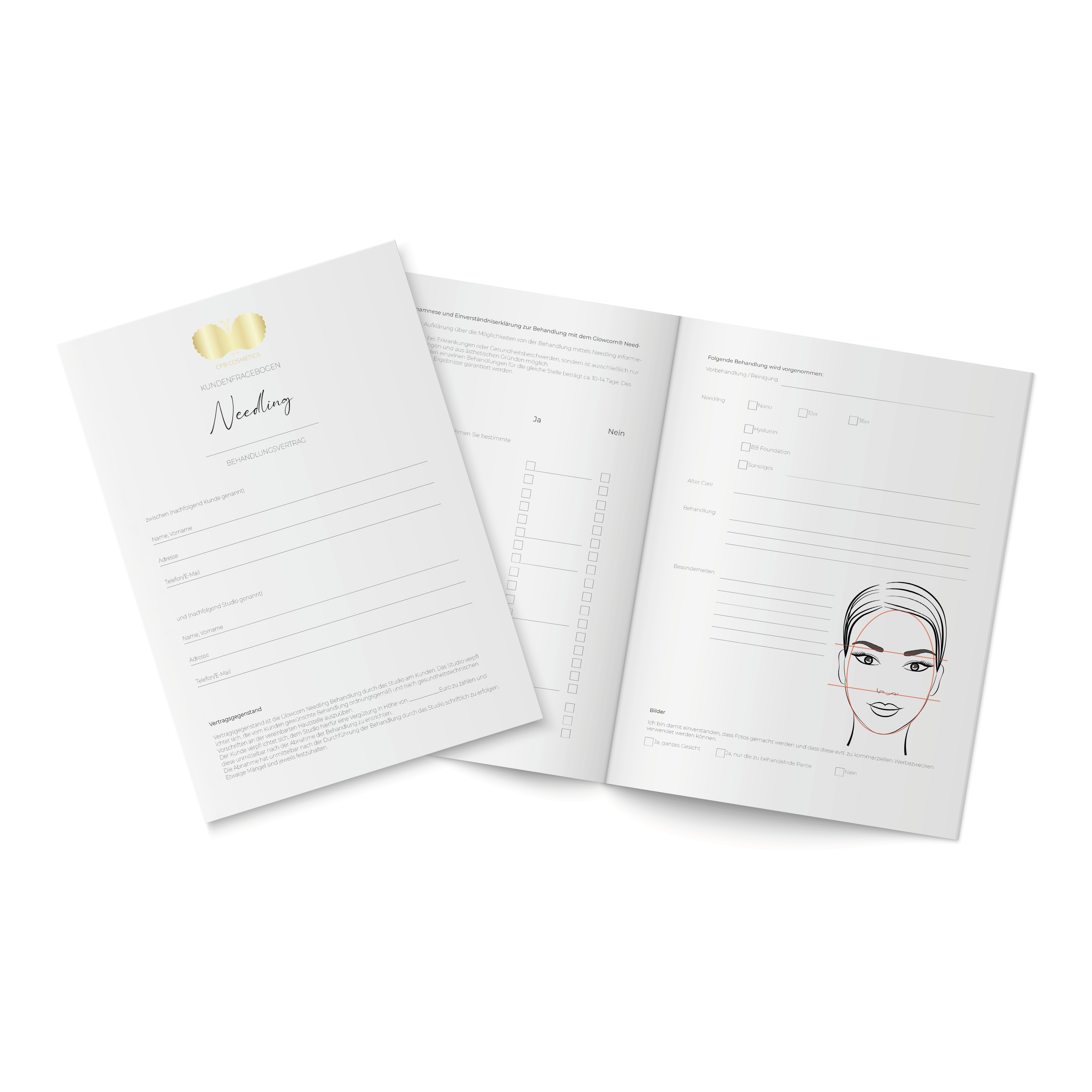 Customer Questionnaire - Eyelash Extension & Lash Lifting 2-sided sheet