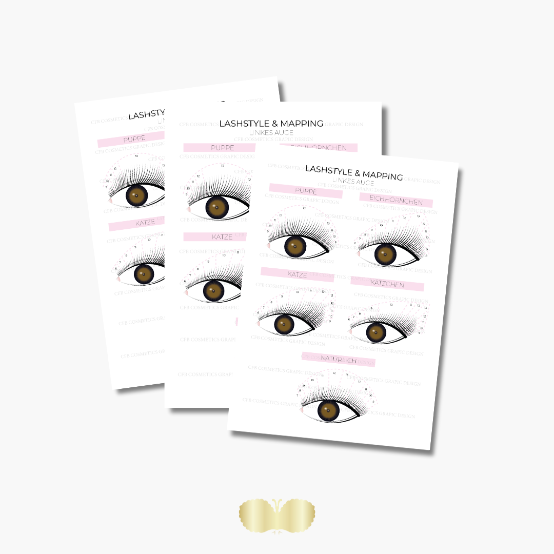 Lash style and lash mapping | Eyelash studio supplies | Digital Lash style and lash mapping | Eyelash studio supplies | Digital