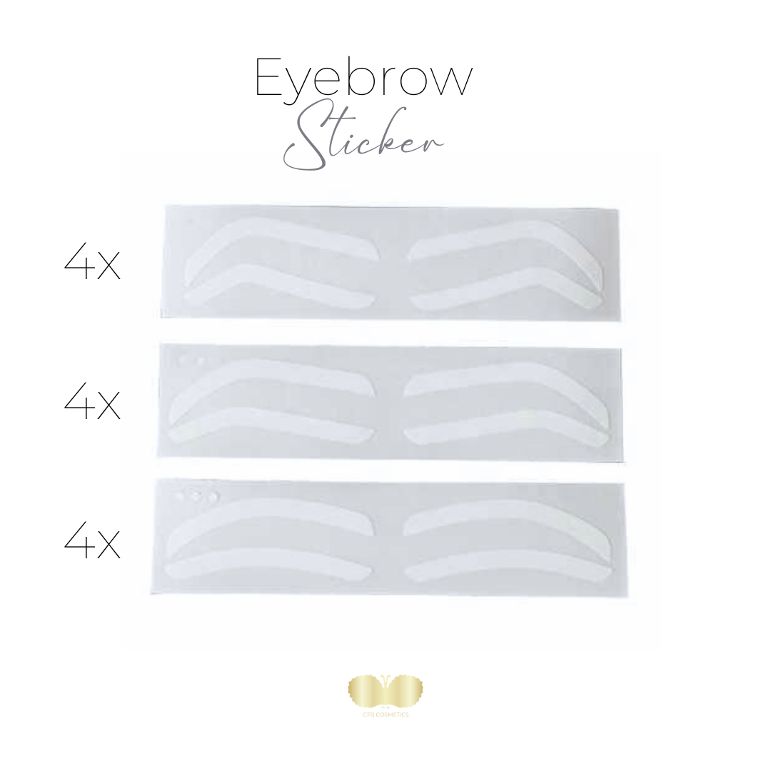 Eyebrow stickers for airbrush brows