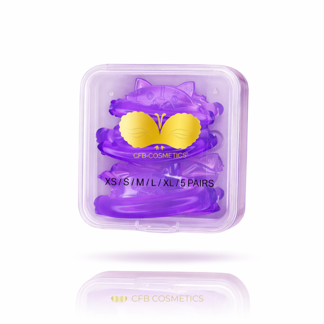 Silicone pads for lash lifting | cat | purple | self-adhesive