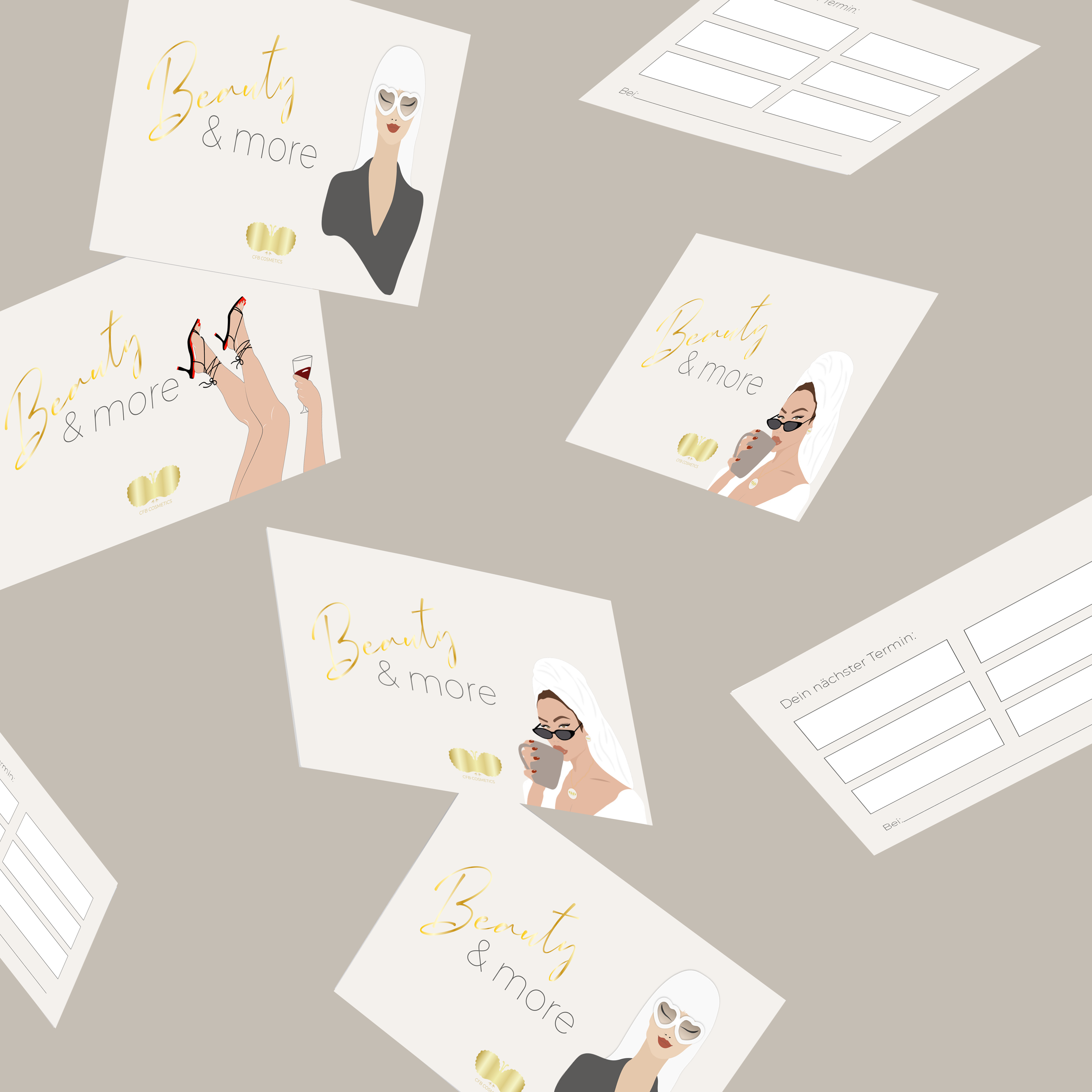 Terminkarten | stylische Designs | 50 Stück