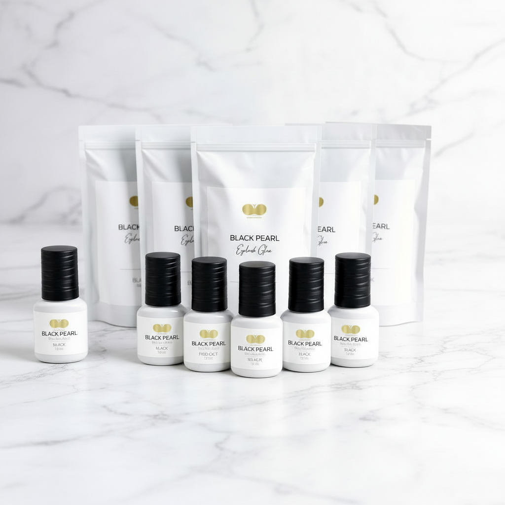 Eyelash glue set of 5 + 1 free | BLACK PEARL | black 