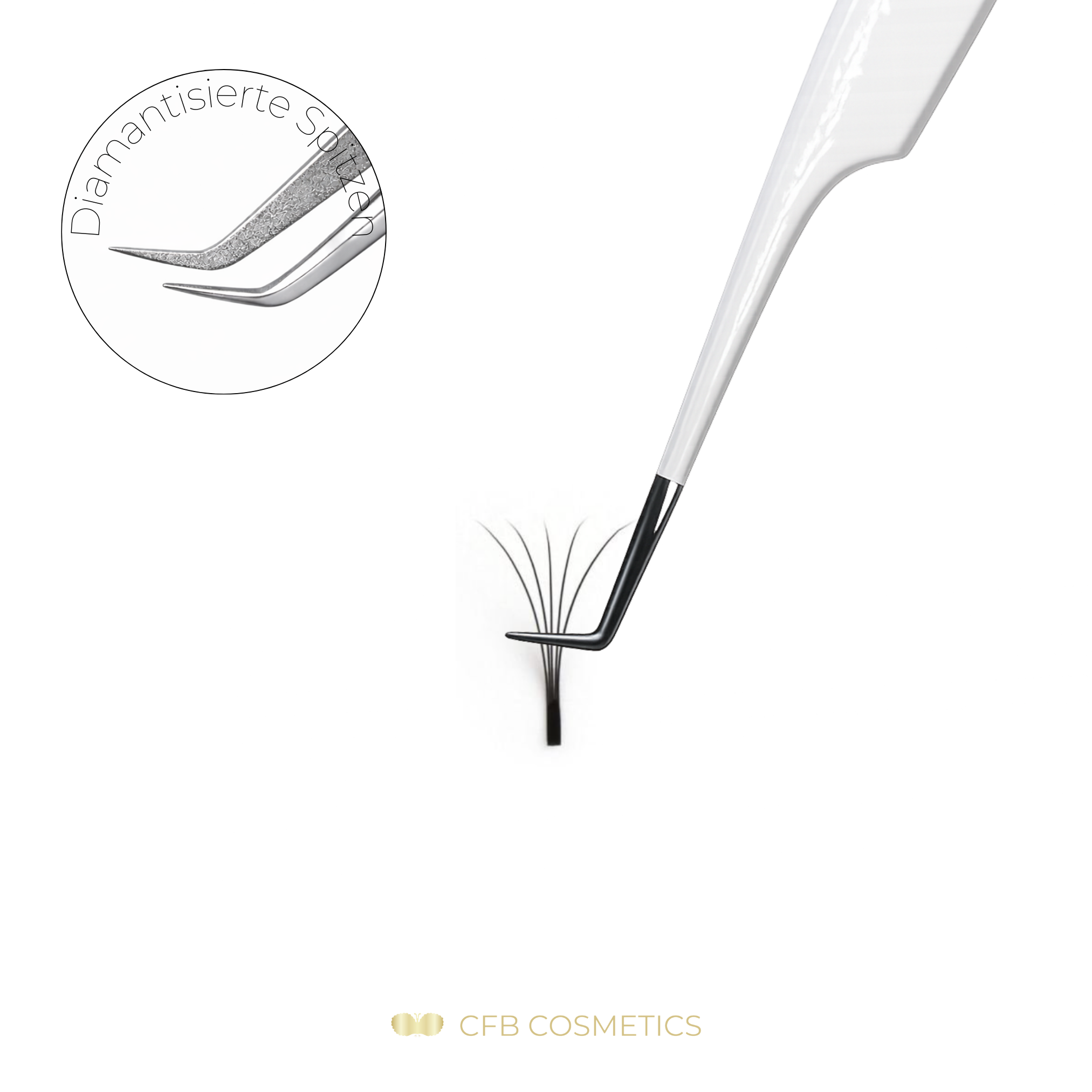 Luxury Diamant Pinzette No. 14 Volumentechnik CFB Cosmetics®